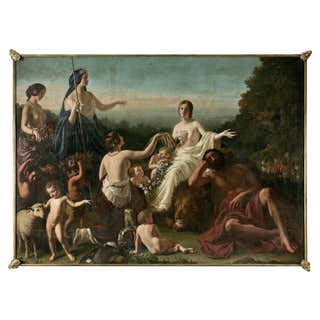 Allegory of Peace, style of Boucher, rococo palette at 1stDibs