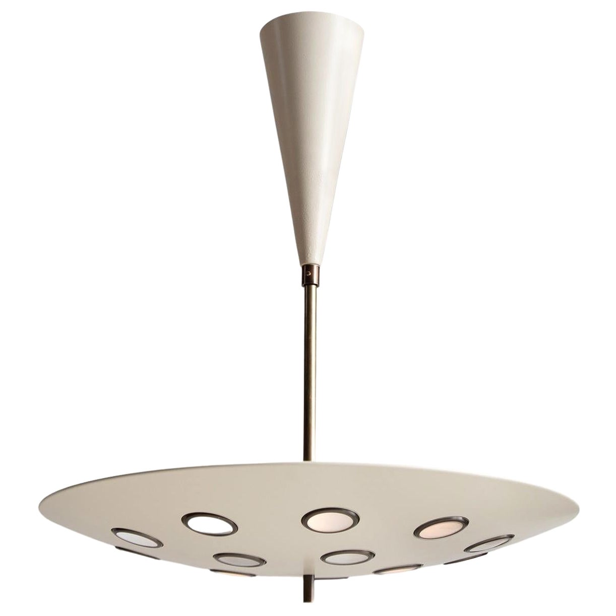 Cream Cutout Chandelier, Made in Italy For Sale