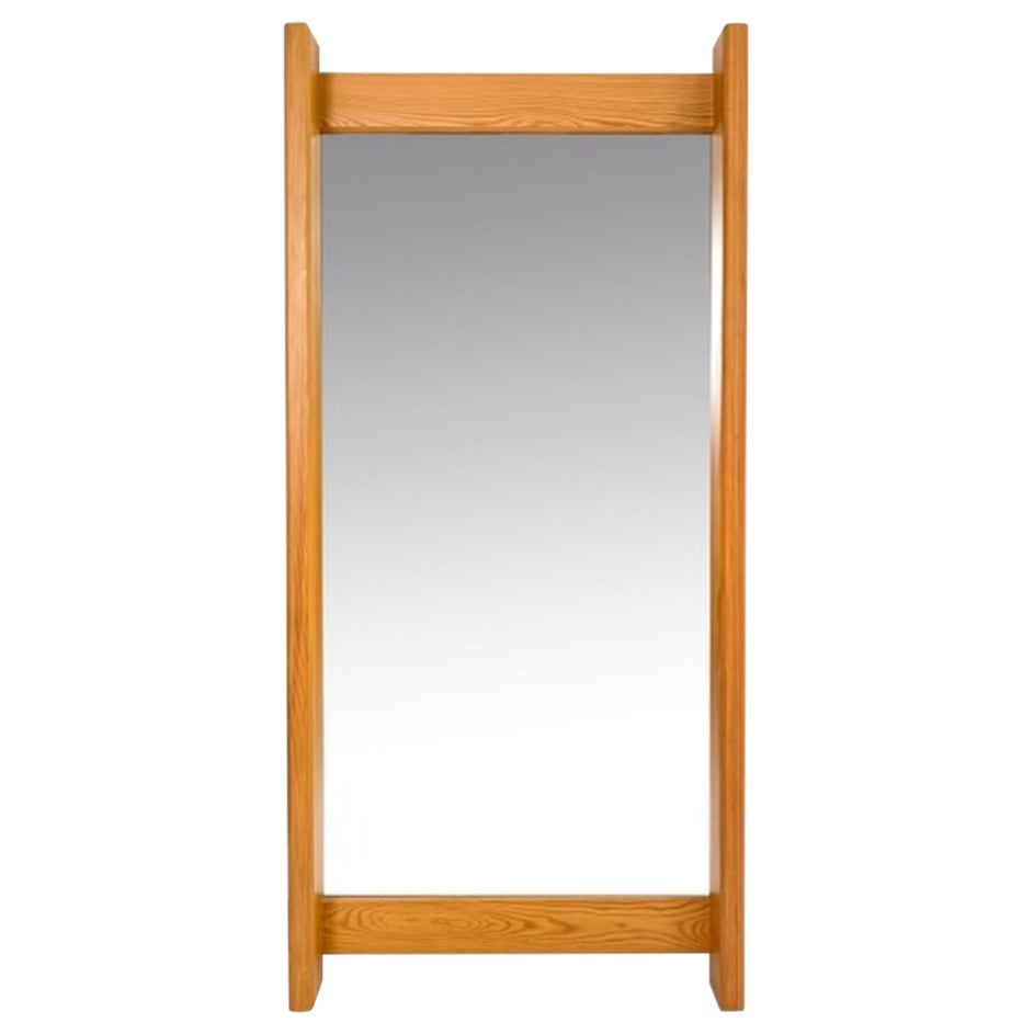 Danish Mid-Century Oak Wall Mirror