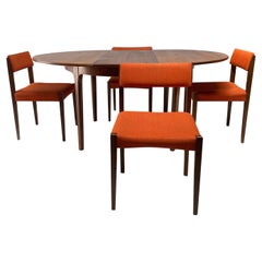 1960’s Mid Century Dining Table and 4 Dining Chairs by Nathan