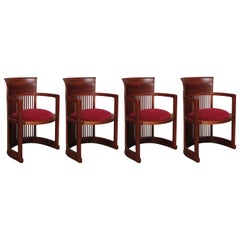 Frank Lloyd Wright "Barrel" Chairs for Cassina, 1937, Set of 4