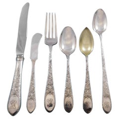Elmwood by Gorham Sterling Silver Flatware Set for 12 Service 77 pieces