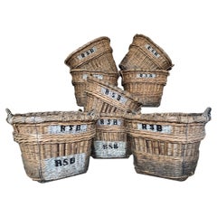 Antique 1920's  Champagne Harvest Baskets