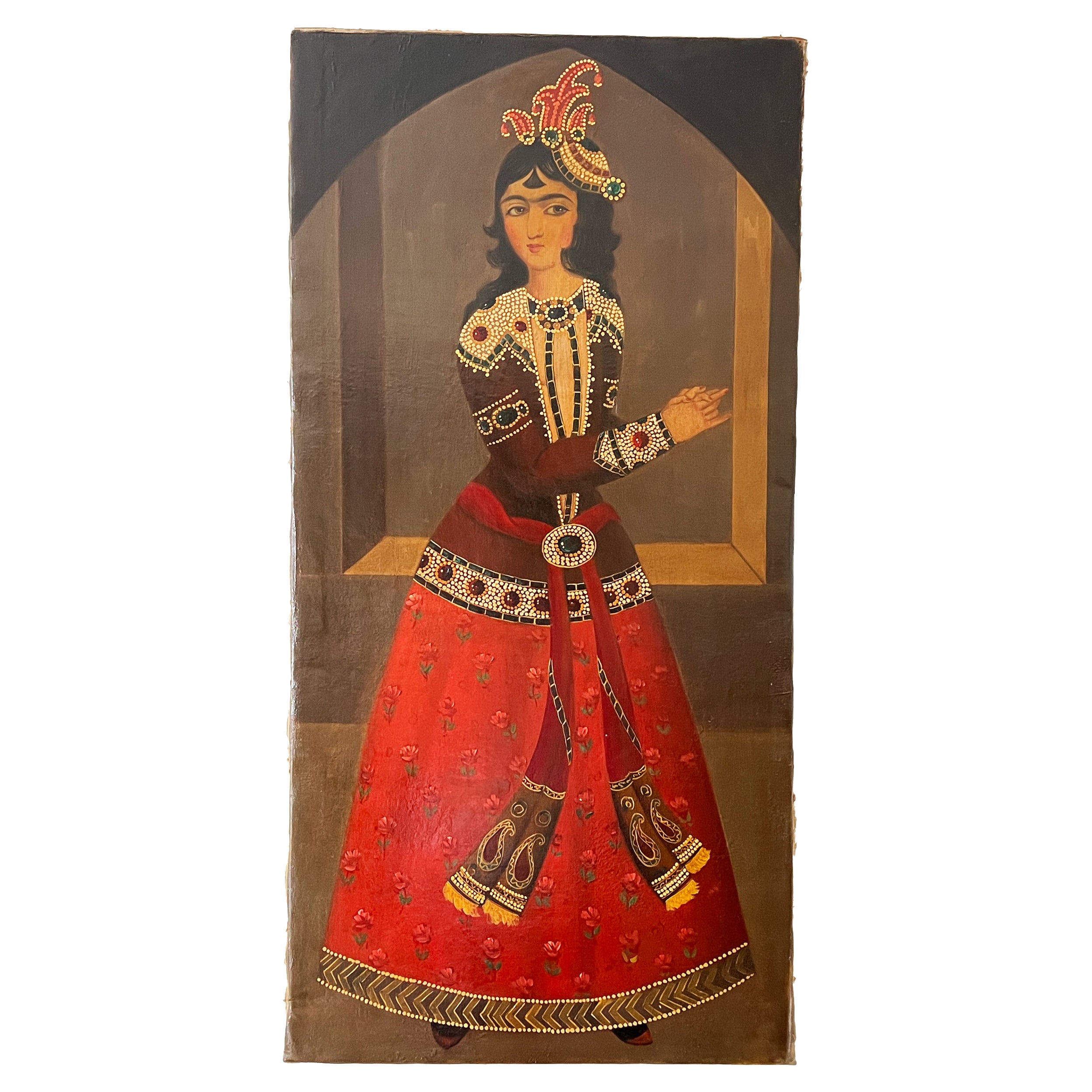 Qajar Dancing Girl Painting