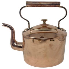 Antique English Copper Tea Kettle, Circa 1860
