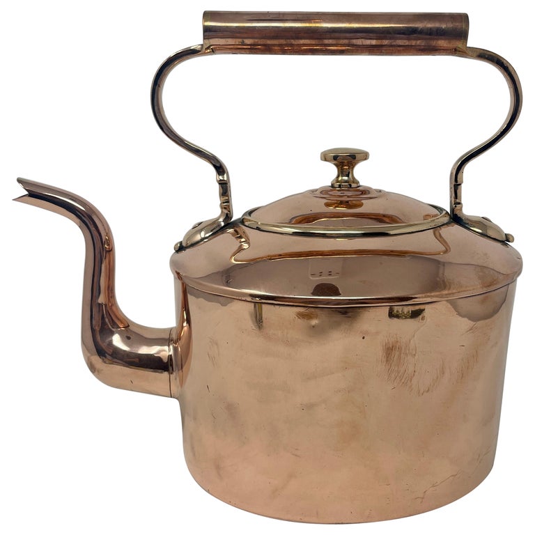 Antique English Copper Tea Kettle, Circa 1860 For Sale at 1stDibs
