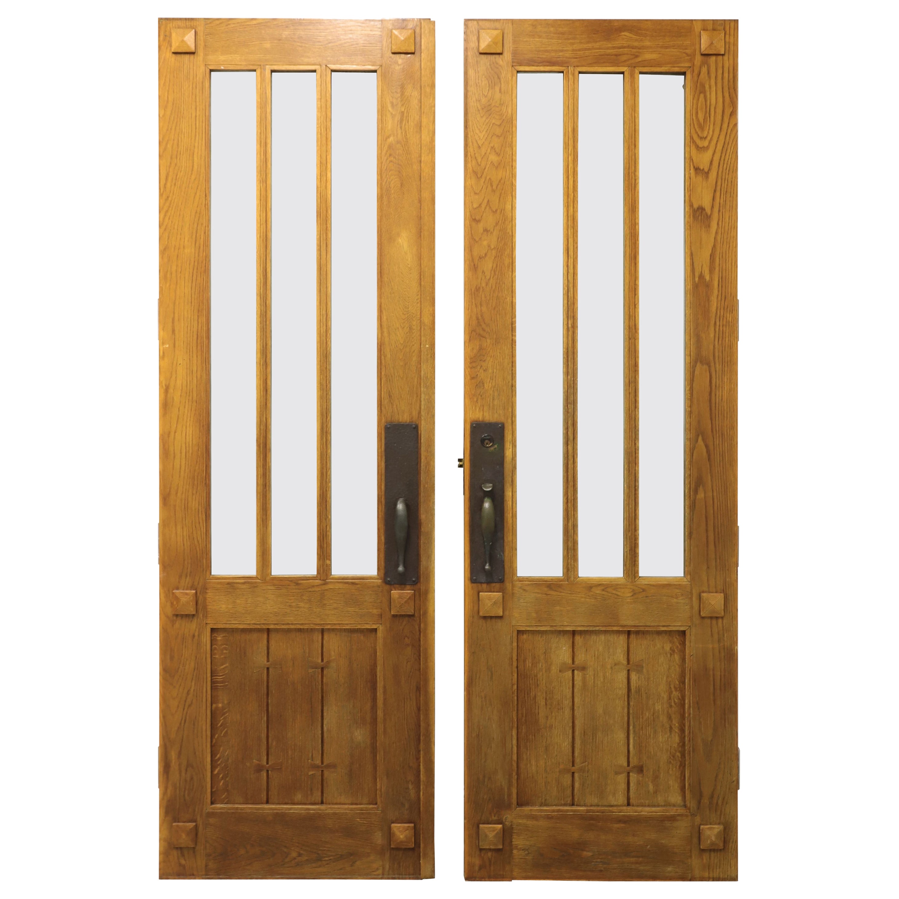 Modernist Double Entry Door Asymmetrical For Sale at 1stDibs