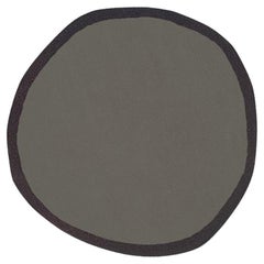 Large Nanimarquina 'Aros' Round Rug in Black and Gray