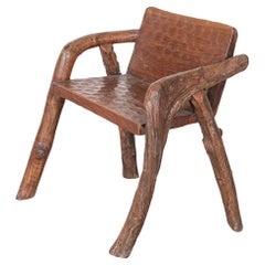 Mid Century Provincial French Fruitwood Root Chair