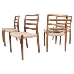Niels O. Møller Model 85 Oak and Papercord Dining Chair for J.L. Mollers