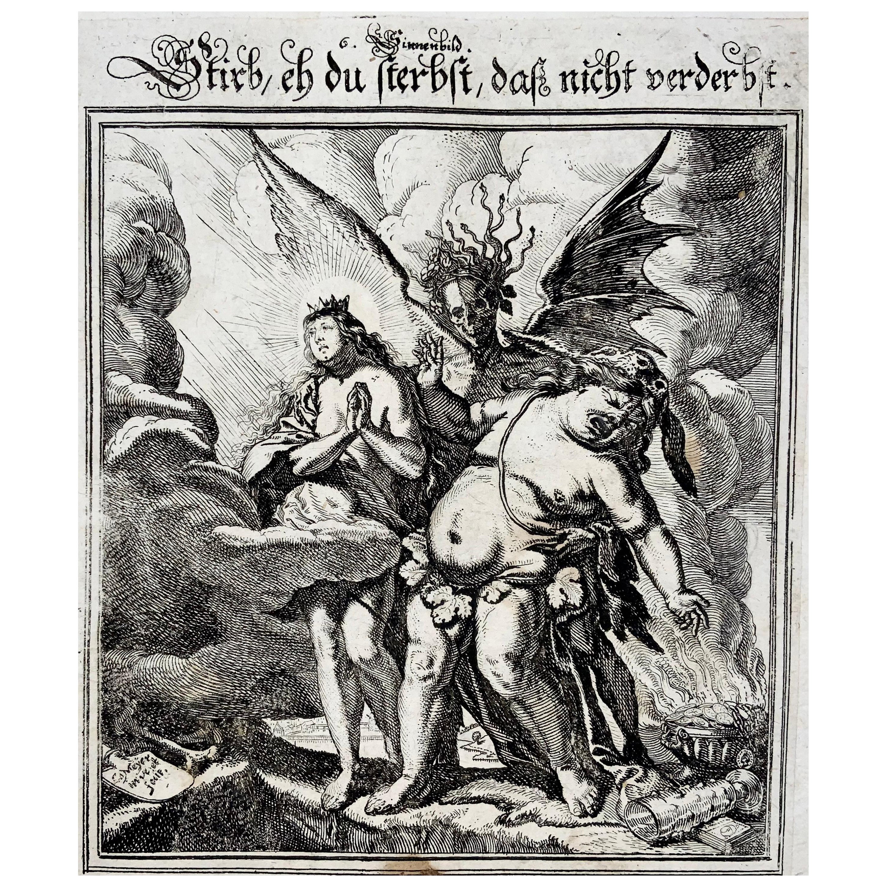 Broadside Dance of Death, “Stirb…”, Conrad Meyer, Master Engraving