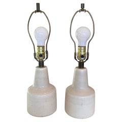 Pair of Lotte and Gunnar Bostlund Cream Table Lamps