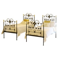 Matching Pair of Cast Iron Beds, MPS52