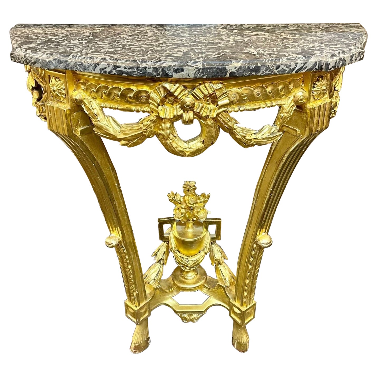 French Louis XVI Marble Top Console