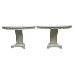 Antique 2 Swedish Gustavian Style Console Tables