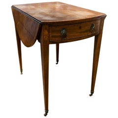 Table with Wings and Drawers on the Sides with Folding Laterales and Handles