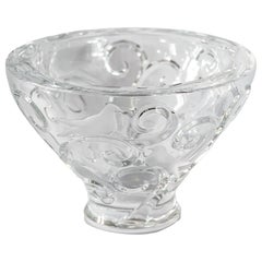 Französische Lalique-Kristallvase / Tafelaufsatz Schale, Muster Verone