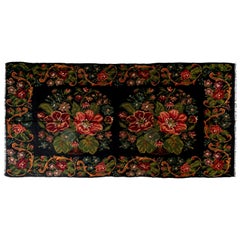 5.6x11.3 Ft Floral Pattern Handmade Bessarabian Wool Kilim, Vintage Moldovan Rug