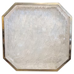 Vintage Lucite Crackled Ice Serving Tray, Willy Rizzo Style