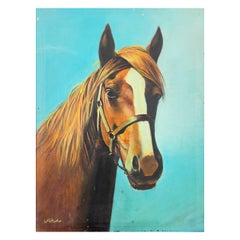 Oil on Canvas Arabian Horse Painting