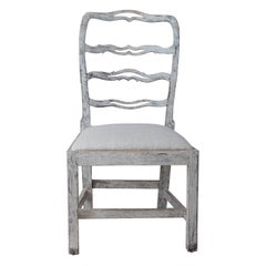 19th c. Swedish Gustavian Period Painted Dining Chair