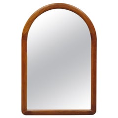 Vintage Mid-Century Modern Danish Style Teak Wood Arched Mirror by Lenoir
