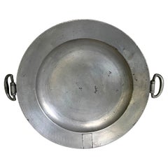 Antique English Pewter Warming Dish