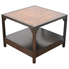 Michael Taylor for Baker Chinoiserie Rosewood Cocktail Table or Side Table