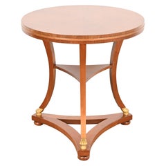 Used Baker Furniture French Empire Mahogany Tea Table, Newly Refinished
