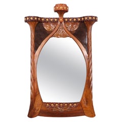 Highly Carved Art Nouveau Mirror