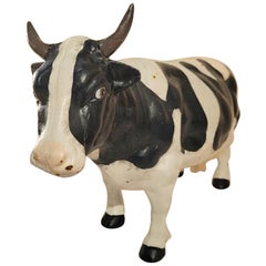 Original Painted Cast Iron Cow