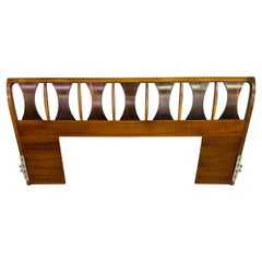 Mid-Century Kent Coffey Perspecta King Size Walnut Headboard