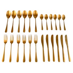 Lagerhaus, Sweden, Dinner Service in Brushed Brass for Six People