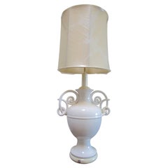 Porcelain Monumental Vasiform Blanc De Chine 1920s Art Nouveau Lamp