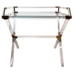 Brass and Plexi Bar Table by Charles Hollis Jones, 1970