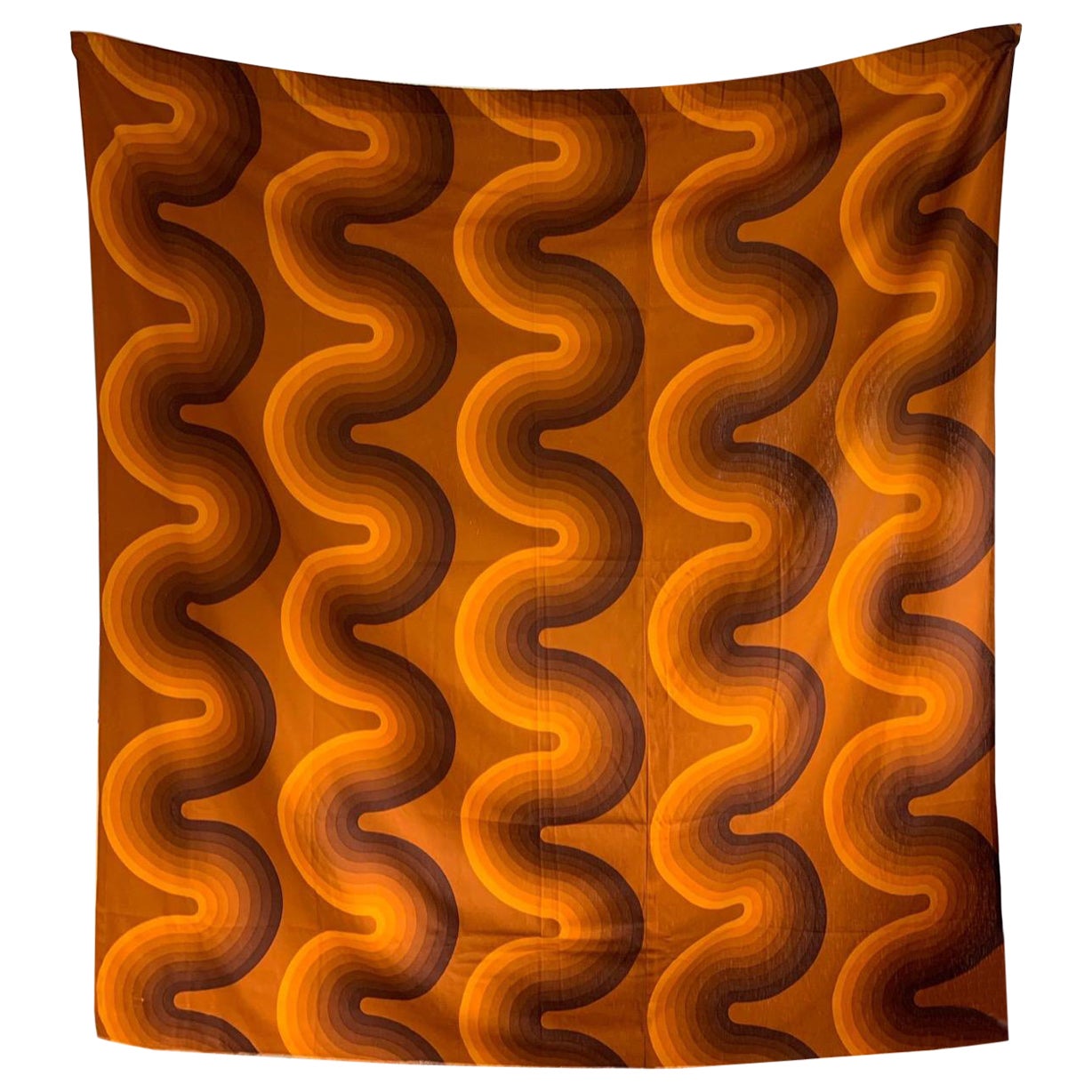 Verner Panton ‘Curve’ Textile for Swiss Mira-X, 1970s For Sale