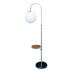 Vintage Floor Lamp with a Table by J. Halabala, Czechoslovakia, 1930s