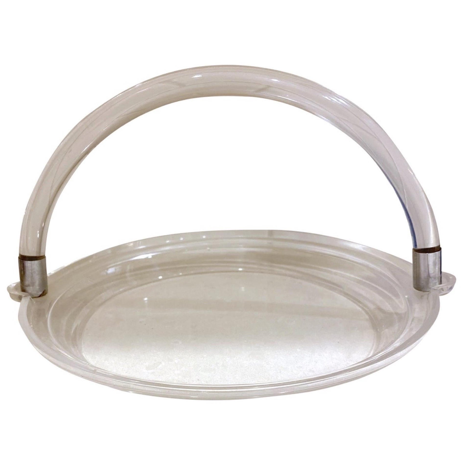 Dorothy Thorpe Style Lucite Tray with Handle For Sale