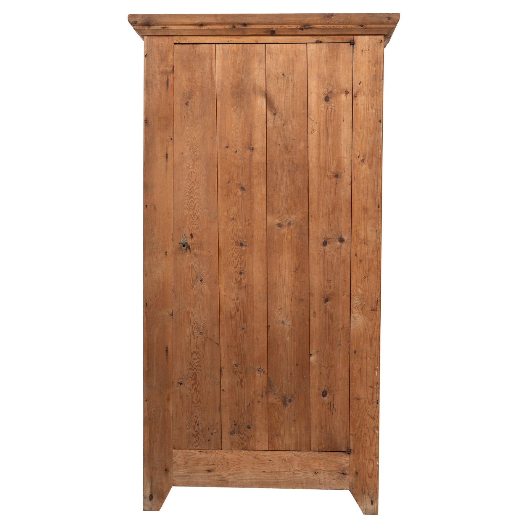 Unusual 19th Century Swedish Hand-Made Pine Cabinet For Sale