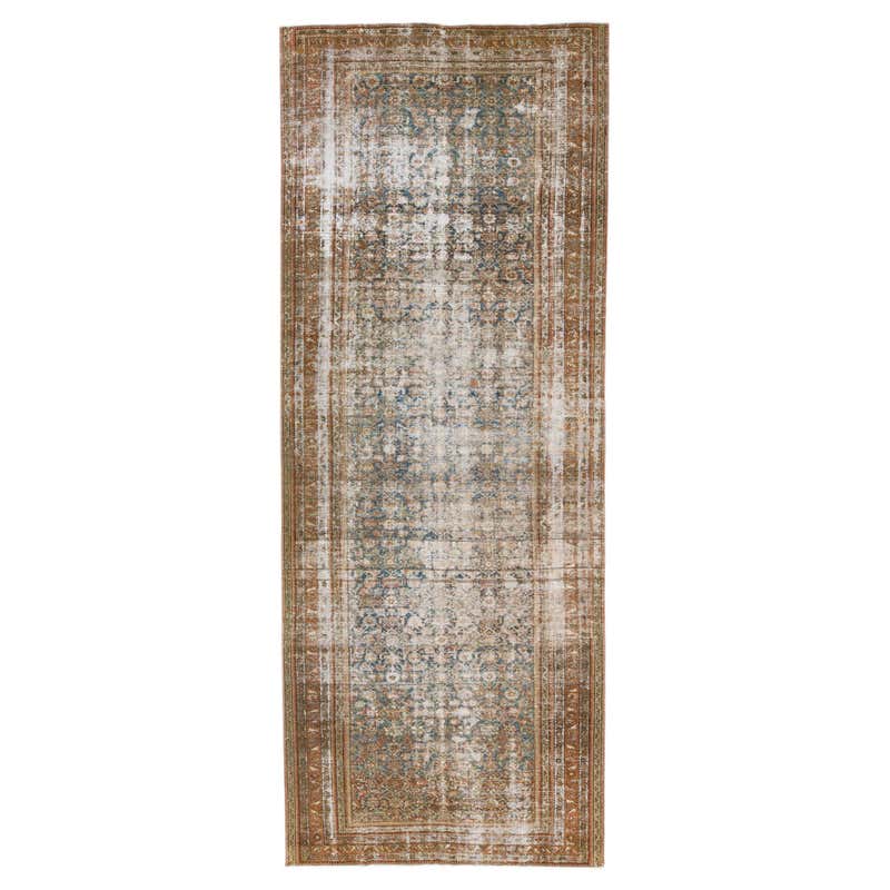 Antique Persian Distressed Runner Rug For Sale at 1stDibs