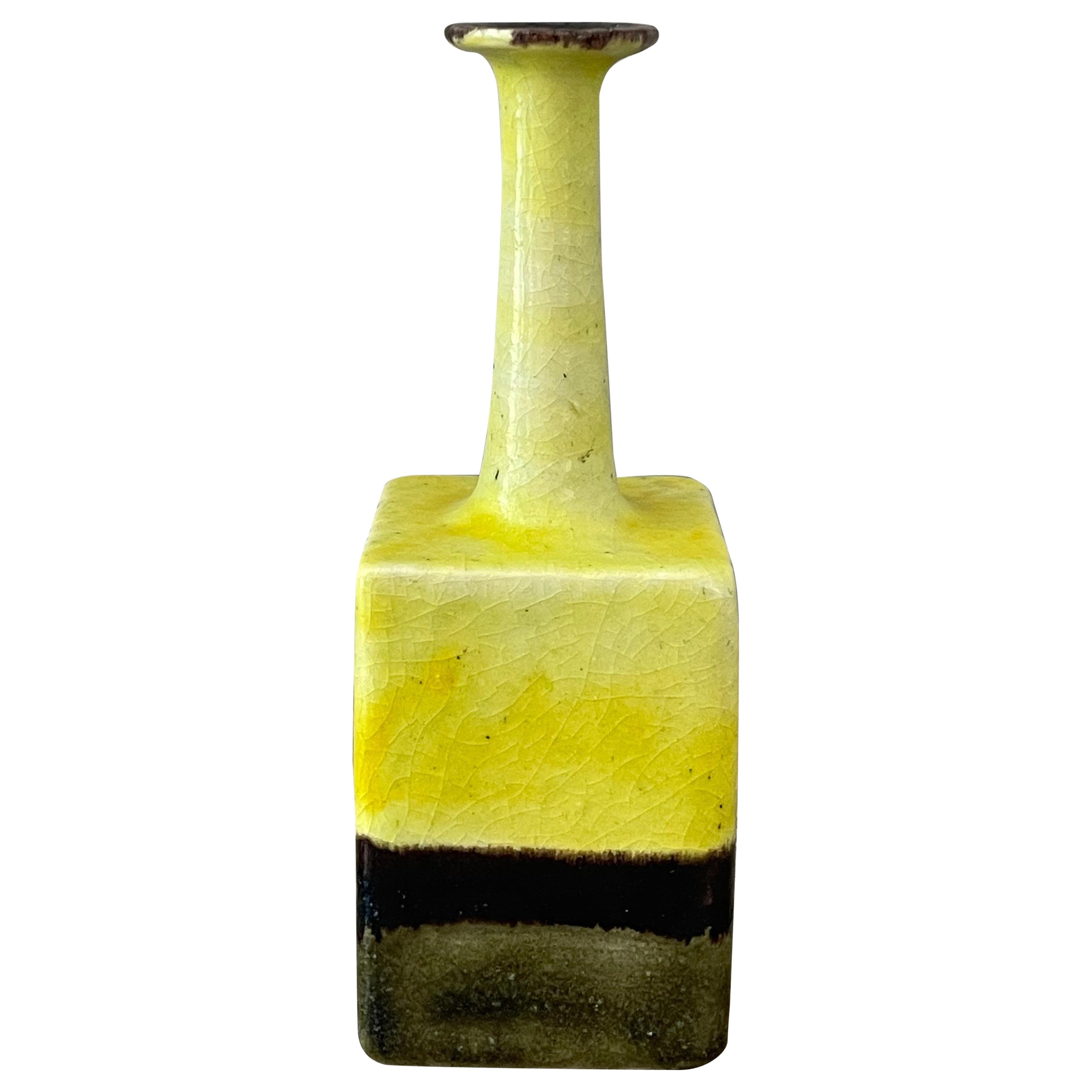 Bruno Gambone Glazed Ceramic Vase, Italy