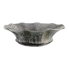Svend Hammershøi for Kähler, Wavy Edged Bowl in Glazed Stoneware