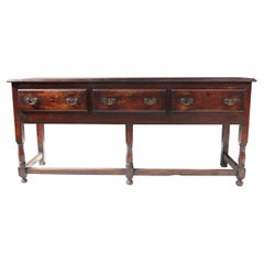 18th C. English Oak Dresser Base / Sideboard