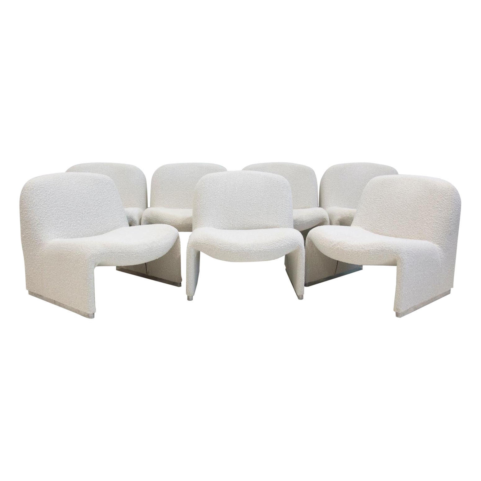 Set of Seven Giancarlo Piretti Alky Easy Chairs