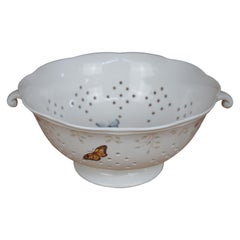 Lenox Butterfly Meadow Porcelain Ceramic Colander Berry Strainer Bowl Luyer