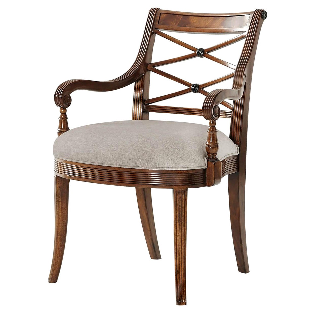 Regency Style Mahogany Armchair