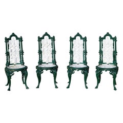 Set of four Antique Victorian Cast Iron Garden or Conservatory Chairs