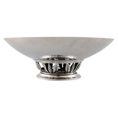 Georg Jensen Compote in Hammered Sterling Silver, Model Number 641B