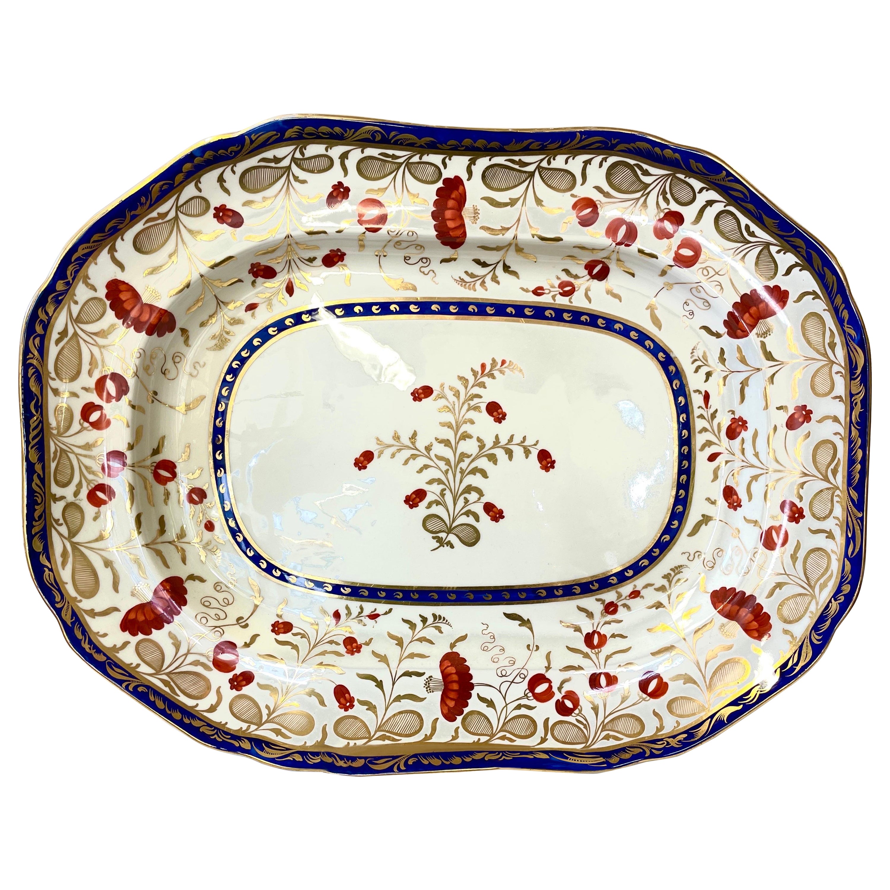 Antique English Copeland 'Spode' Hand Ptd. Porcelain Imari Decor Large Platter For Sale
