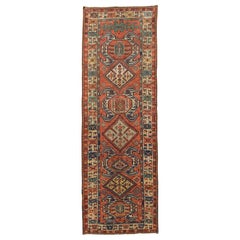 Tapis de couloir Lenkoran caucasien ancien